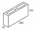 Line drawing of the 100 series standard grey block