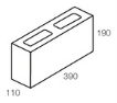 Line drawing of the 120 series thickwall grey block