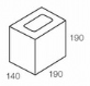 Line drawing of the 150 series half grey block