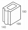 Line drawing of the 150 series control joint half grey block