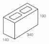 Line drawing of the 150 series seven eighths grey block