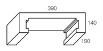 Line drawing of the 150 series cleanout grey block