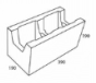 Line drawing of the 200 series deep channel biscuitless knockout grey block