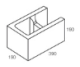 Line drawing of the 200 series knockout bond corner grey block