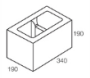 Line drawing of the 200 series seven eighths grey block
