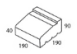 Line drawing of the 200 series half height sill grey block