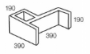 Line drawing of the 200 series bonded pilaster return grey block