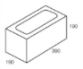 Line drawing of the 200 series single core grey block