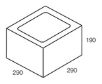 Line drawing of the 300 series three quarter 300mm pier grey block