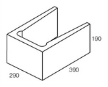 Line drawing of the 300 series deep lintel grey block