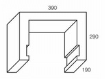 Line drawing of the 300 series cleanout grey block