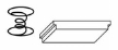 Line drawing of the 300 series cleanout biscuit spring grey block