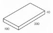 Line drawing of the 300 series capping tile grey block