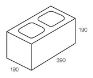 Line drawing of the heavy duty blocks standard grey block