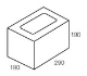 Line drawing of the heavy duty blocks three quarters grey block