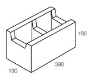 Line drawing of the heavy duty blocks channel grey block