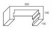 Line drawing of the heavy duty blocks cleanout grey block