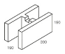 Line drawing of the heavy duty blocks h block grey block