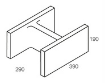 Line drawing of the heavy duty blocks h block grey block