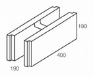 Line drawing of the speedblox h block grey block