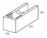 Line drawing of the speedblox full length corner grey block