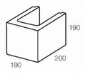 Line drawing of the speedblox half grey block